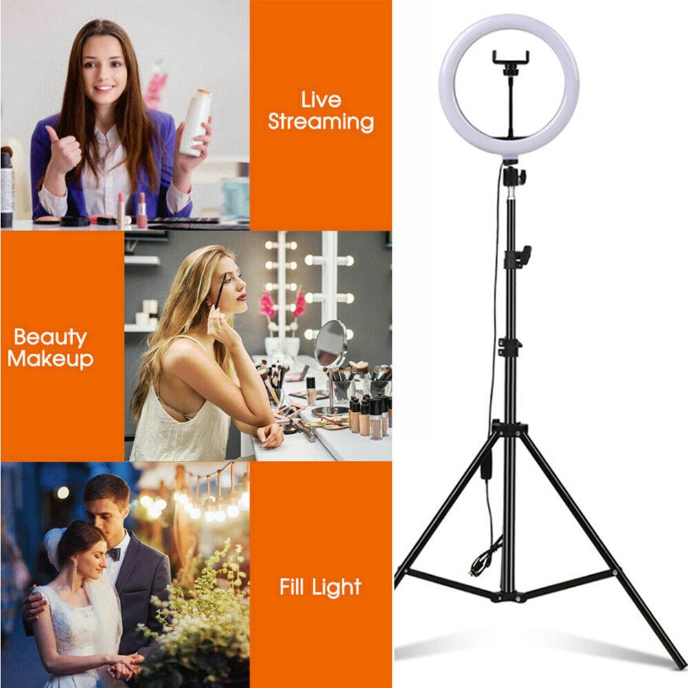 10inch Selfie ring light photography light led RIM lamp with mobile phone holder large tripod ringlight