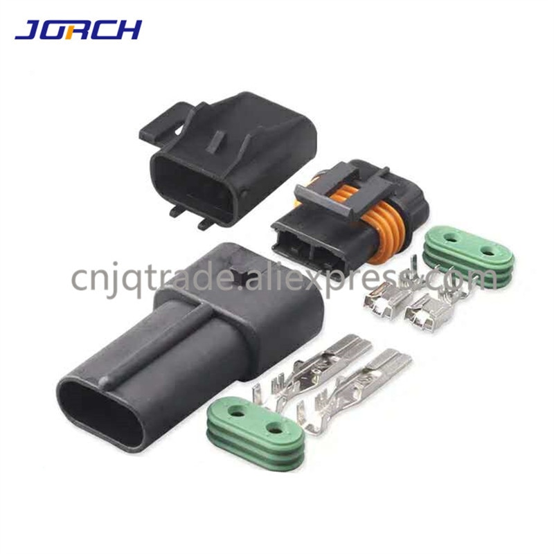 5 Set Delphi 2 Pin Female And Male Connector sealed automotive electrical connector 12033769 12034269 for Fan plug