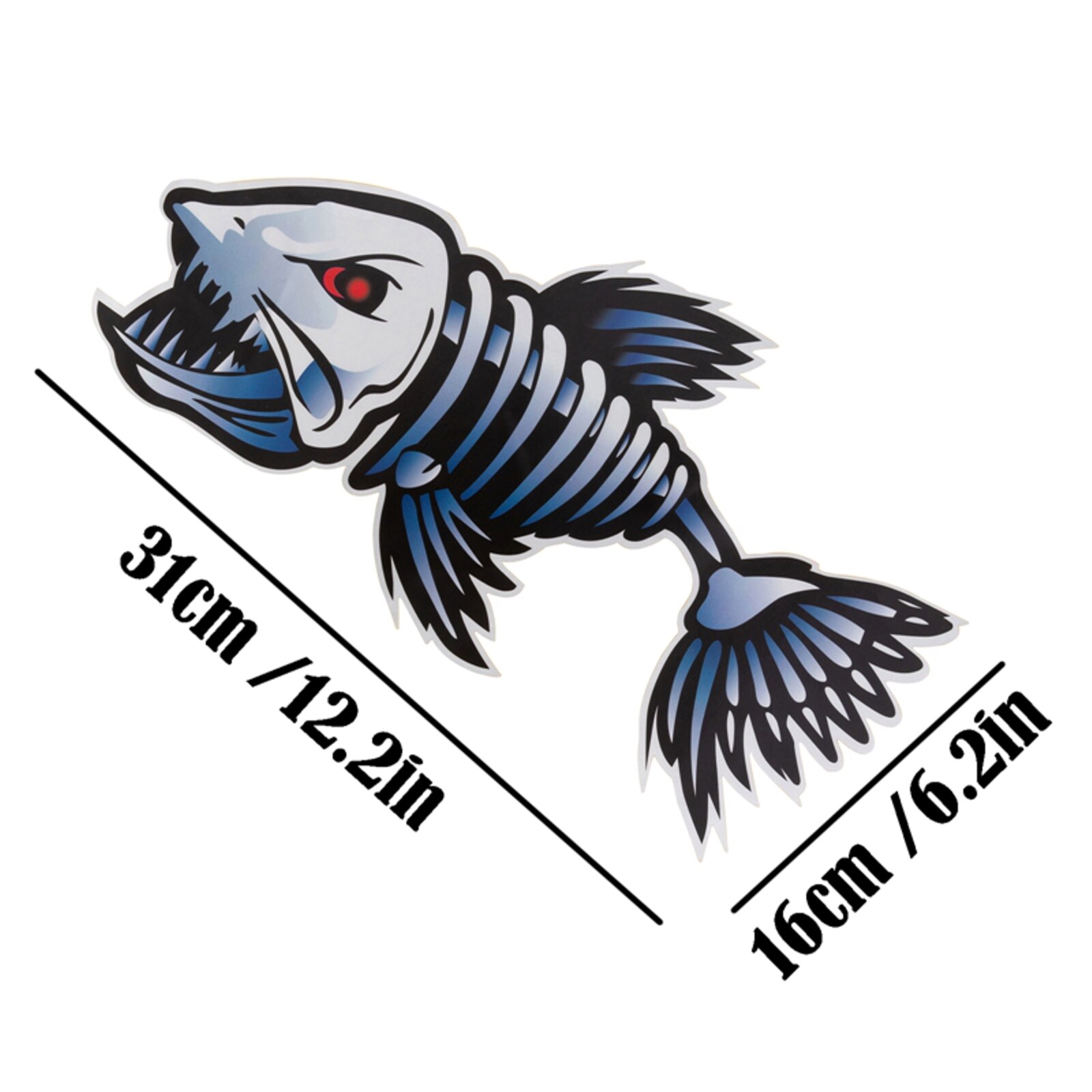 2 sztuk rekin szkielet naklejki pcv wioślarstwo dekoracyjna naklejka wodoodporne dekoracyjne graficzny Paster robić kajak łódź morska samochodu połowów