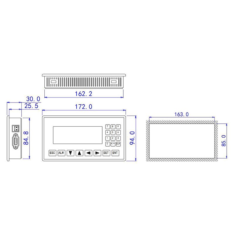 Haut OP320-A V8.0Q MD204L 4.3 pouces écran texte HMI prise en charge 232 485 Ports de Communication nouvelle offre OP320-A-S