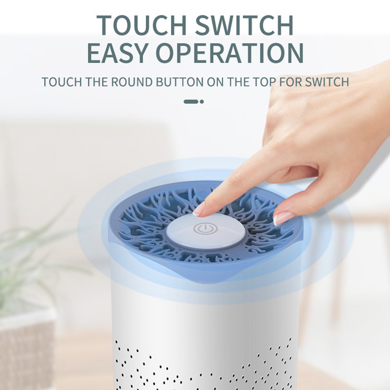 Purificador de aire para eliminar el polvo, elimina el humo de segunda mano, formaldehído, escritorio doméstico, pequeña máquina portátil de desinfección de aire