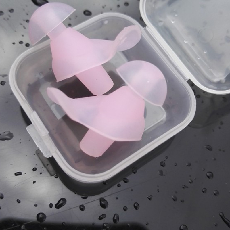 1 paar Wasserdichte Ohrstöpsel Schwimmen Silikon Ohrstöpsel Tauchen Erwachsene freundlicher Gehörschutz Wasser Sport Schwimmen Anti-lärm Teile: Rosa