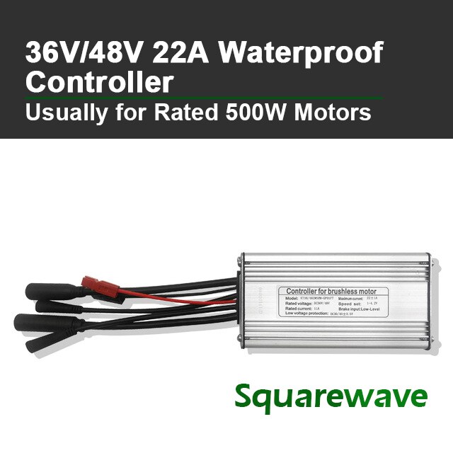KT Controller 36 48 V 250 350 500 750 1000 1500 W Waterproof Brushless Electric Bicycle Controller for E Bike Conversion Kit: 22A WP Squarewave