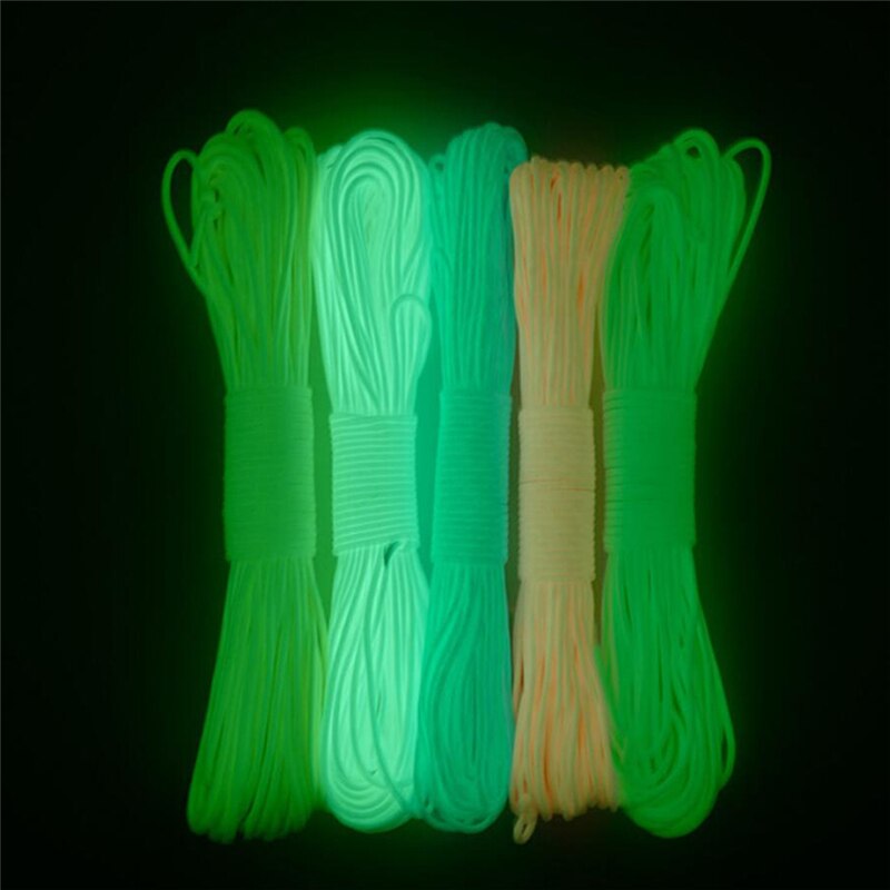 5/10 Meters Survival Paracord Luminous Rope Camp Glow Paracord 550LB 7 Strands Lanyard Ropes Outdoor Ropes