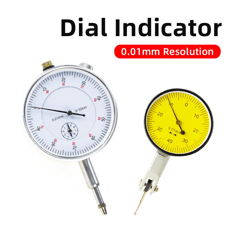 Precision 0.01mm Dial Indicator Gauge 0-10mm Meter Precise 0.01mm Resolution Indicator Gauge Mesure Instrument Tool Dial Gauge
