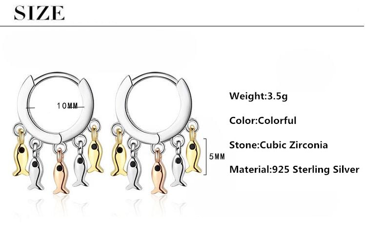 100% 925 Sterling Silber Süße Fisch Damen Zucht Ohrringe Förderung Schmuck Frauen Neue Anti Allergie