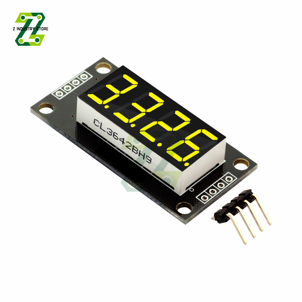 0.36 inch TM1637 LED Display Module 4 Digit LED Indicator For Arduino DIY Red Green Blue Yellow White: yellow