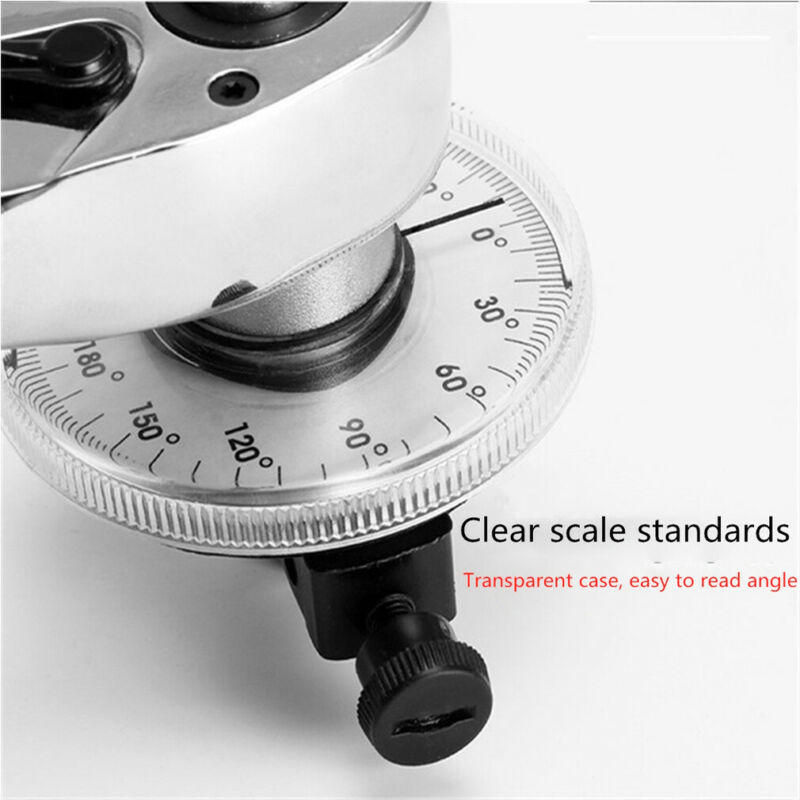 360° 1/2 Drive Torque Angle Gauge Meter Angle Rotation Measure Tool Wrench