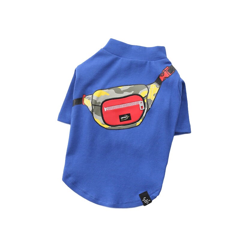 Schattige hondenkleding voor kleine honden winter hondenhoodie met tasdecoratie zacht warm hondenkostuum mopshond chihuahua puppykleding ropa perro: Blauw / M