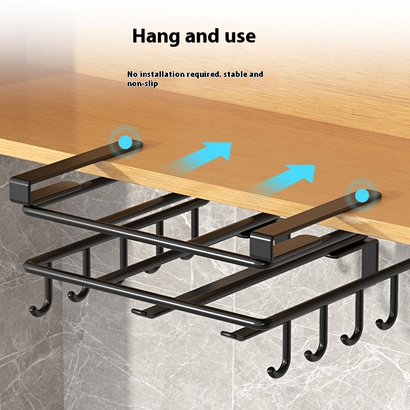 Hanging Rack Under Kitchen Cabinet Household art organizing rack cutting board rack hook pot cover utensils storage rack