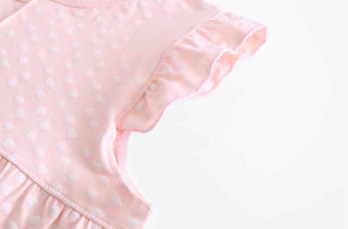 Bomull nattkjole liten tenåringe jente pyjamas kjoler sommer jenter hjerte skrive ut nattkjoler barneklær 3 4 6 8 10 12 14 år