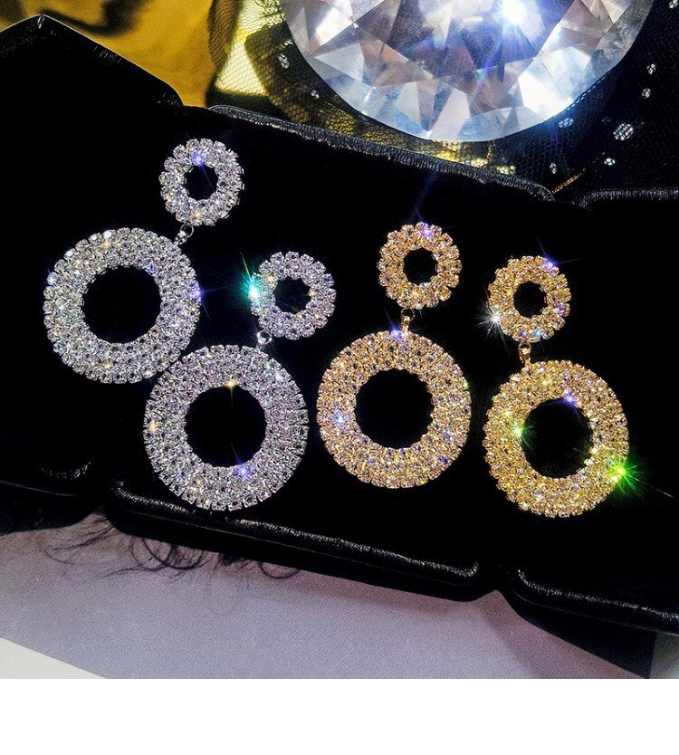 Stijl 925 Zilveren Naald Kristal Uit Oostenrijkse Voor Vrouwen Exquisite Rhinestone Earring Mode-sieraden