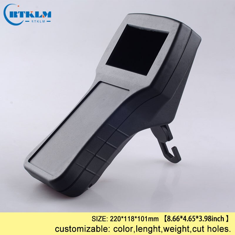 Black plastic handheld box abs plastic enclosure portable project enclosure junction box diy custom speaker box 220*118*101mm