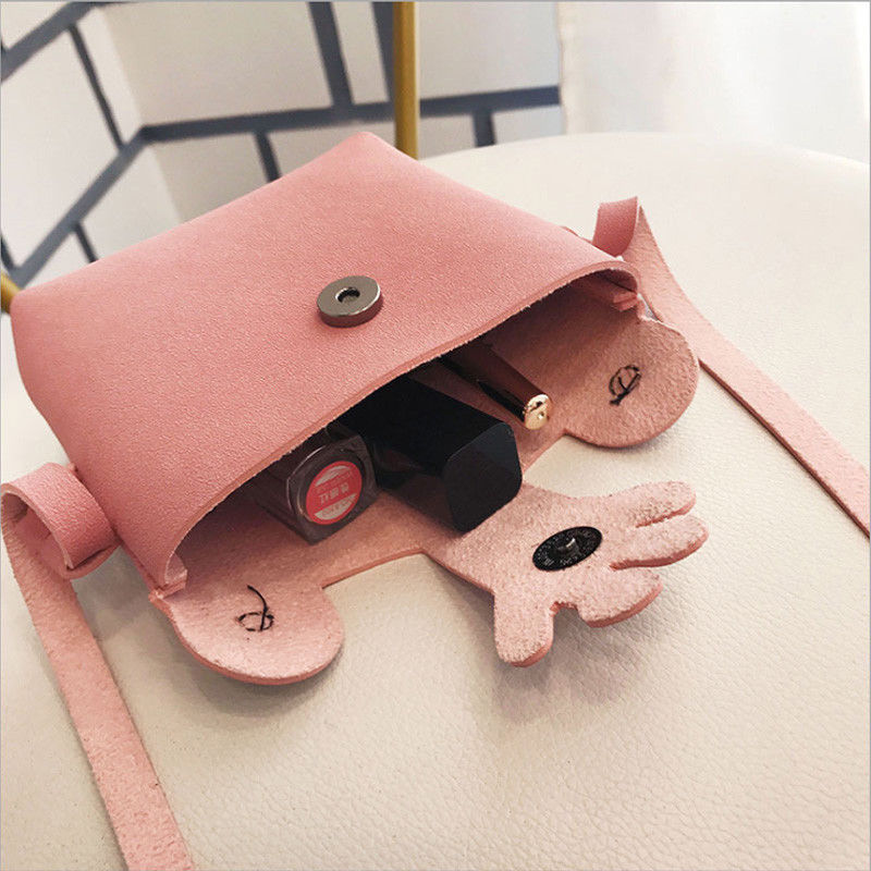 Cute Mini Bags Children Handbag For Girls Cartoon Frog PU Leather Shoulder Bag Kids Messenger Bags