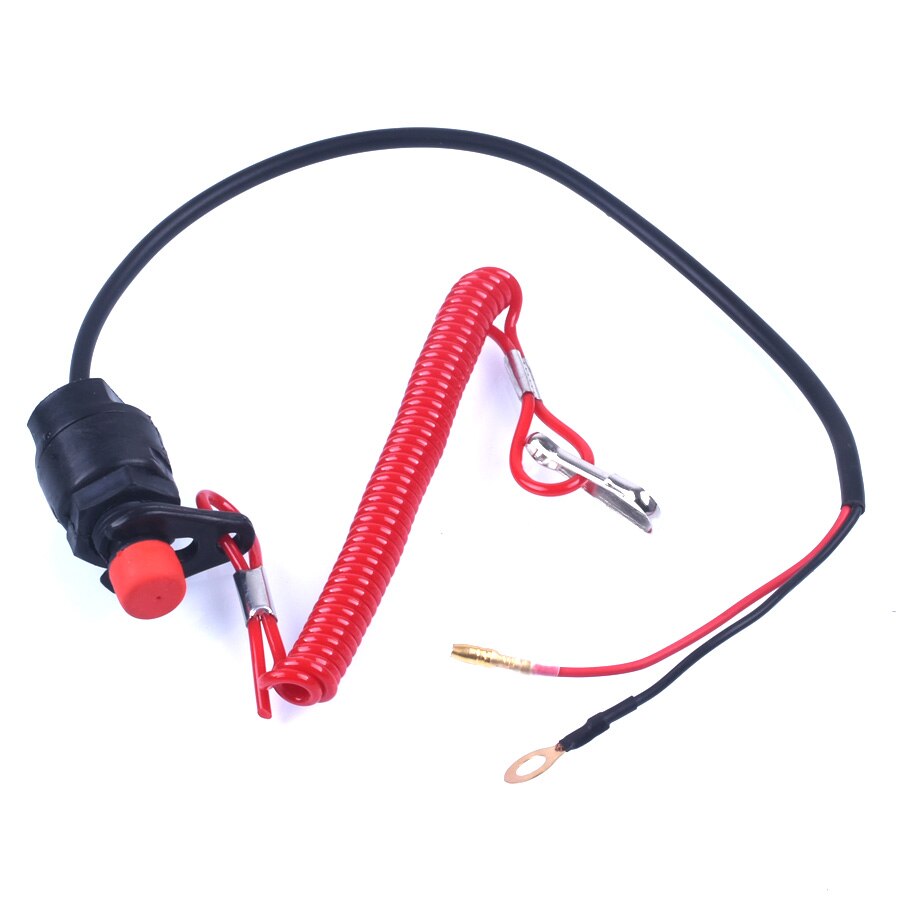 Boat Outboard Engine Motor Kill Stop Switch &amp; Safety Tether Lanyard Audew Universal
