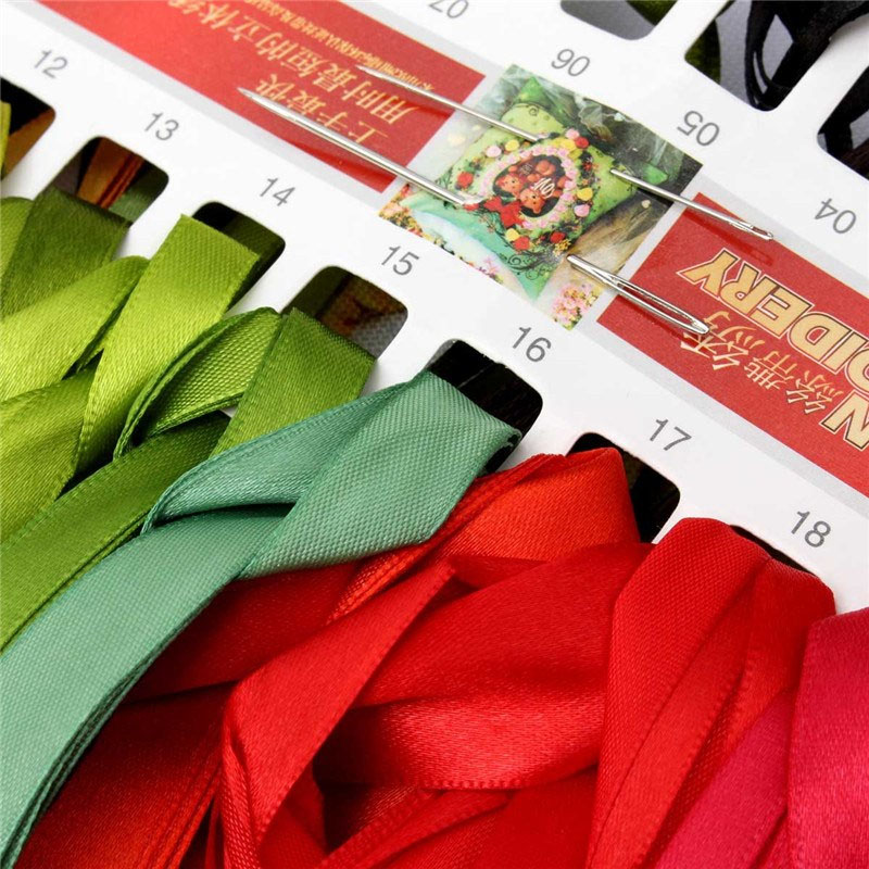 Fjäril blommor band broderi kit verktygslåda kuddfodral kuddfodral hem ofärdiga diy handgjorda