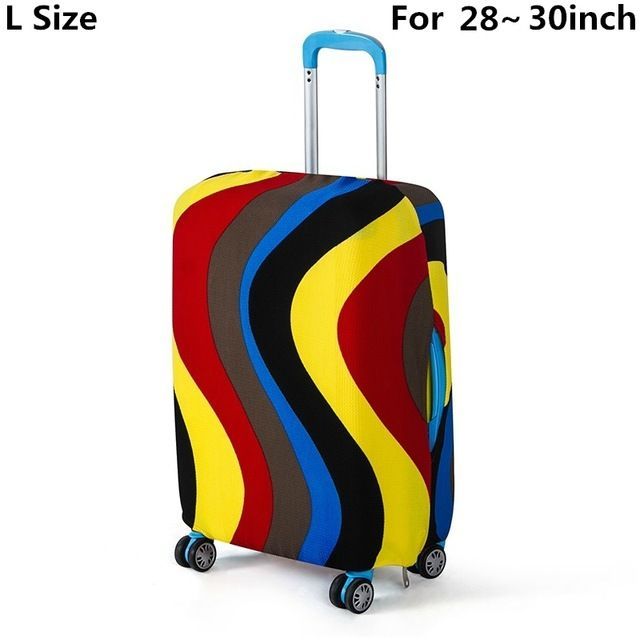 SAFEBET Brand Suitcase Protective Cover Elastic Luggage Protective Cover Sets Travel Accessories Apply To 18 To 30 Inch Cases: Waves L