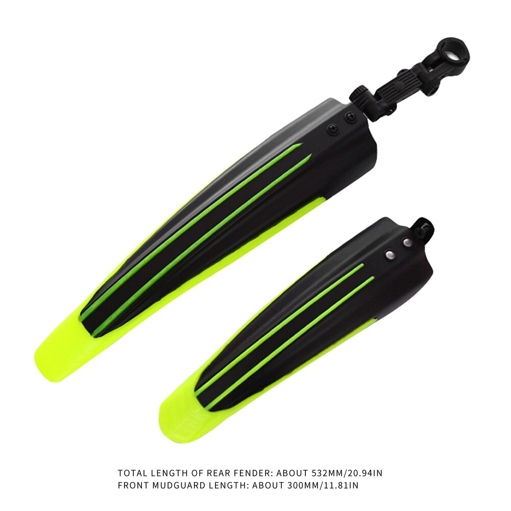 2pcs Plastic Bicycle Splash Fender Guard Set MTB Mountain Bike Rear Front Mudguard Cycling Riding Accessories for 20/22/24/26''