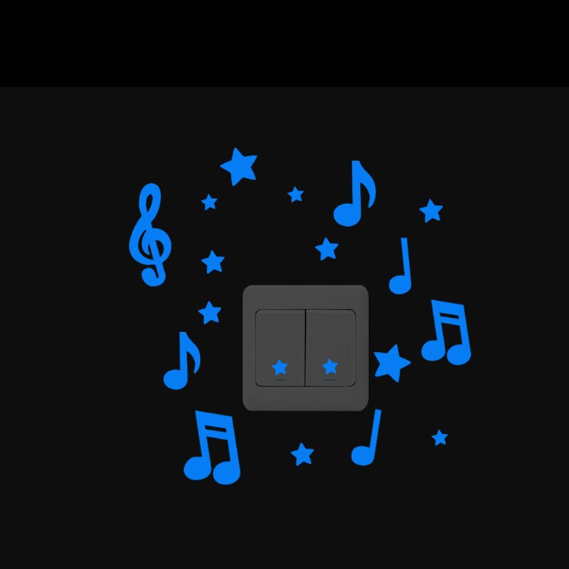 Suchme 2pcs/lot Blue Luminous Light Switch Decals Adorbale Cat Pet Animal Wall Stickers Kids Bedroom Decoration Art Mural Paste