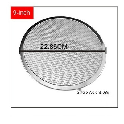 Aluminum Thickened Pizza Baking Pan Mesh Kitchen Pizza Tool Pizza Grill Tool Pizza Mesh Screen Fitting Baking Mould Accessories: 9Inch