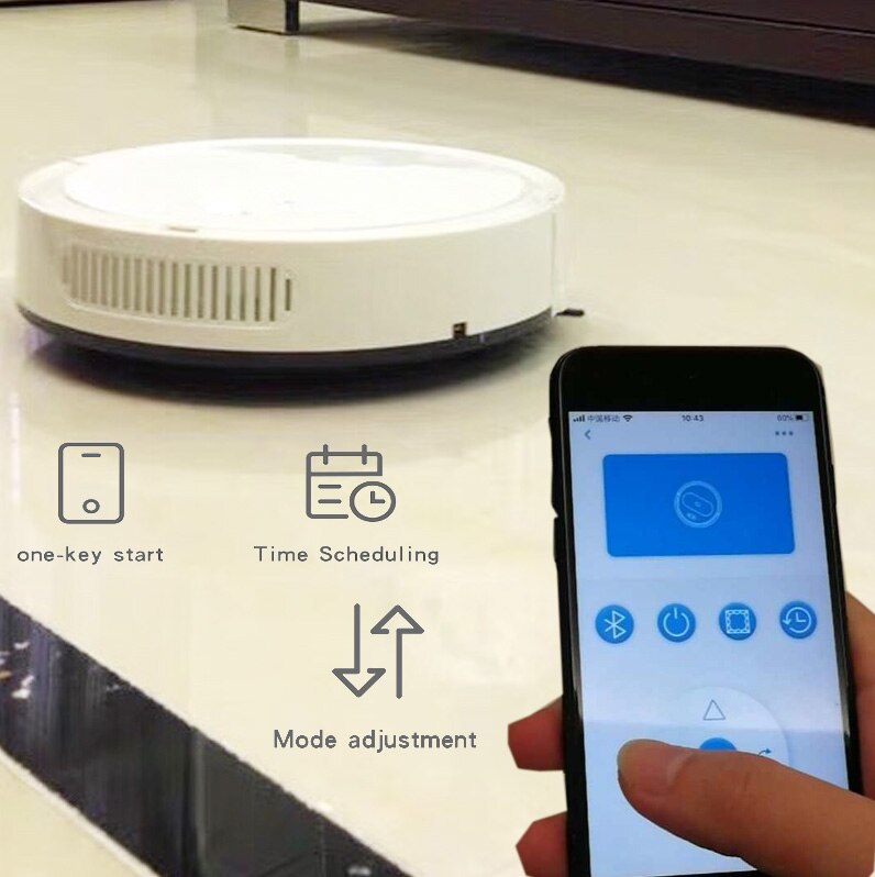 8s robot vacuum cleaner APP Control 1800Mpa suction large dustbin thin fuselage sweep&wet mop multiple cleaning modes