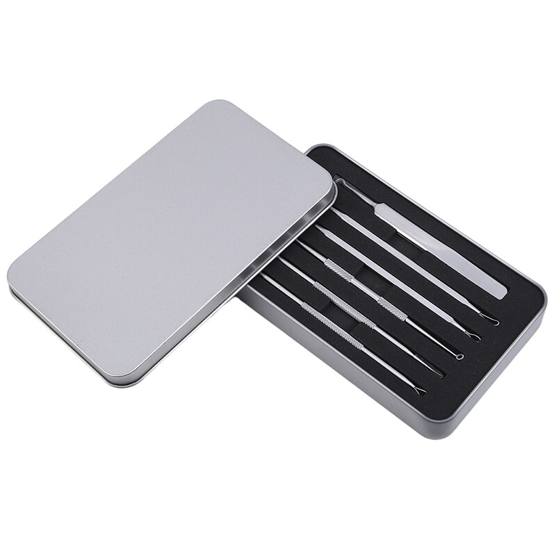 6 Pcs/set Blackhead Remover Pimple Blemish Comedone Acne Extractor Remover Tool Set Acne Removal Needle: Default Title