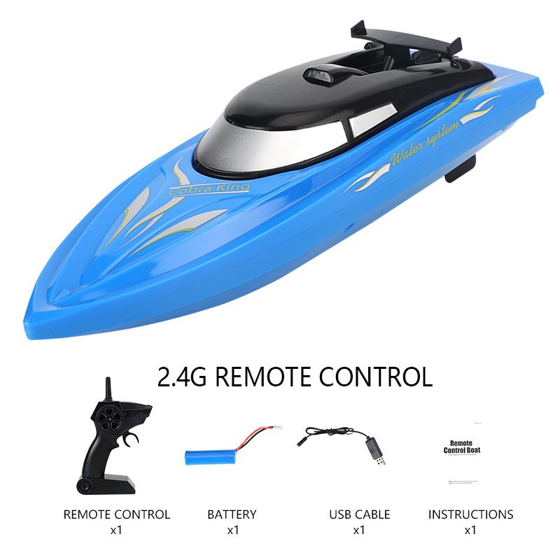 Kuulee fjernbetjening speedbåd 2.4g fjernbetjening båd lang udholdenhed legetøj til sommer