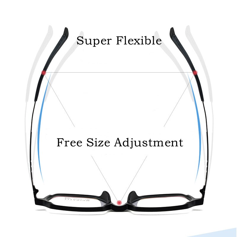YIMARUILI Transparent Retro Titanium Optical Prescription Eyeglasses Frame Ultra Light TR90 Decorative Myopia Glasses Frame 9705