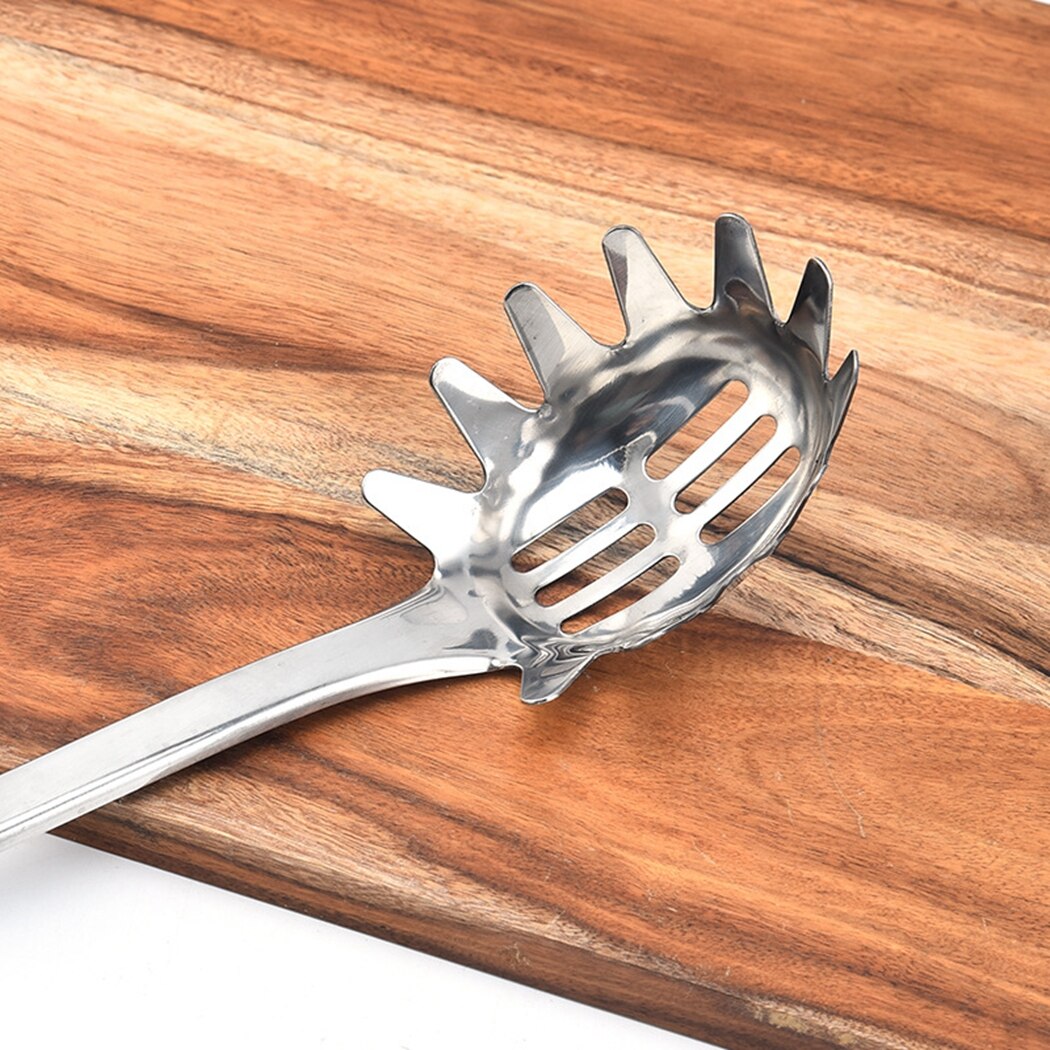 1PC Stainless Steel Spaghetti Server Claw-Shaped Long Handle Noodle Spoon Cooking Tool Pasta Server Kitchen Accessories