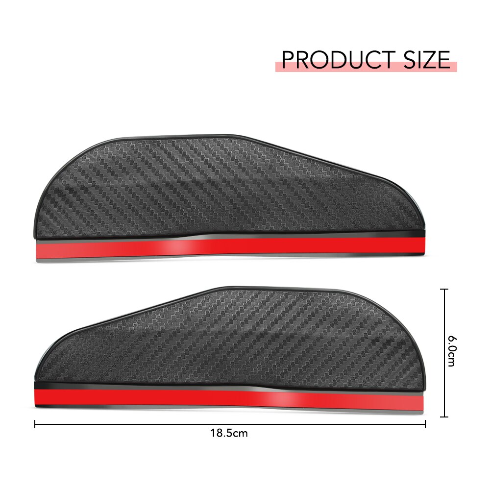 Karbonfiber-look bil regn øyenbryn for for volkswagen vw  t5 polo golf 7 6 5 4 golf  mk4 passat  b6 b5 b7 touran jetta  mk6