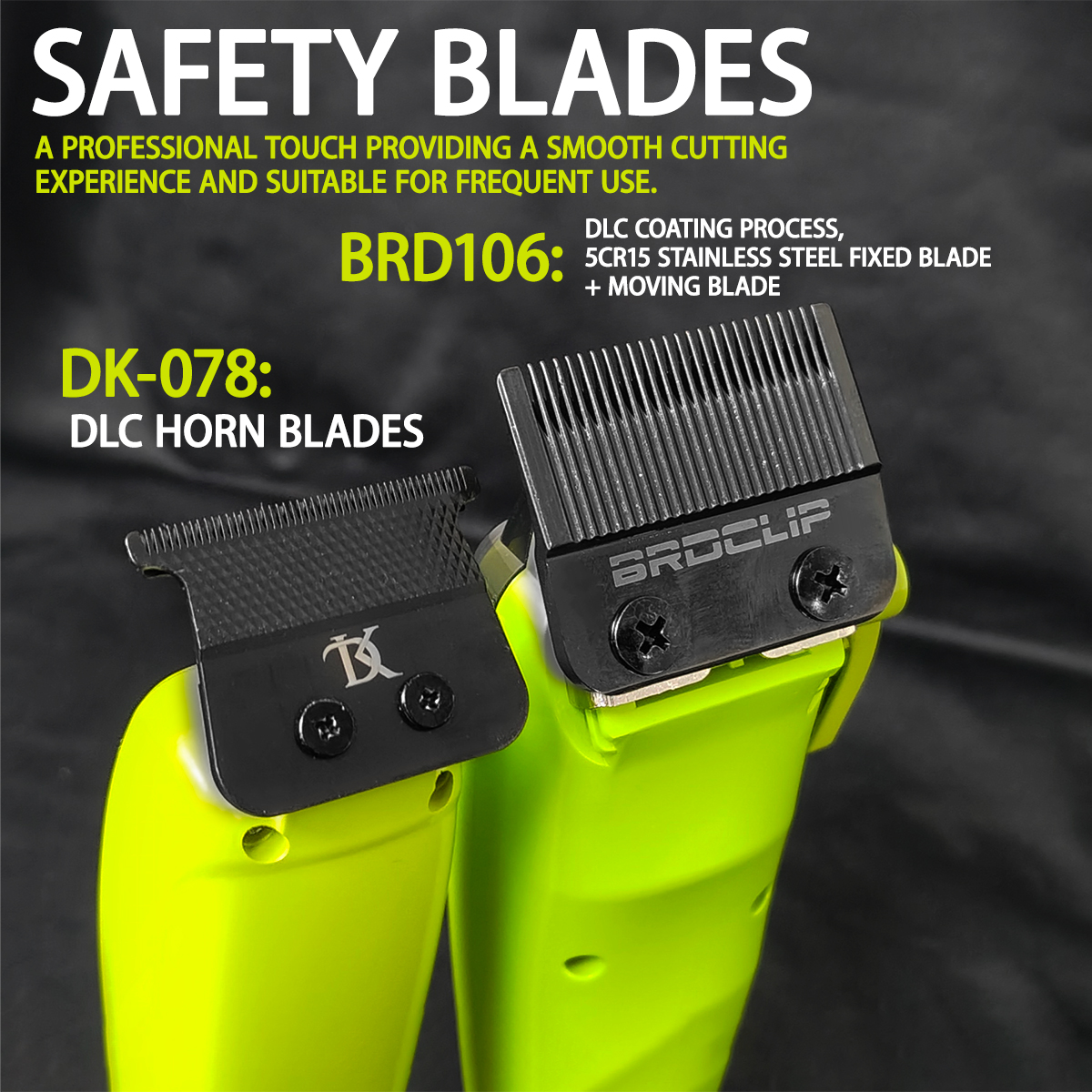 BRDCLIP 106 DK078 Professioneller Haarschneider 7500 U/min 7200 U/min Elektrischer Akku-Trimmer DLC-Klinge mit Ladestation Herrenfriseur