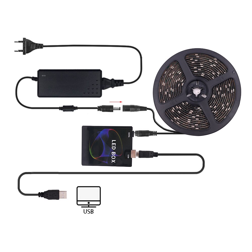 Ambibox-Tira de luces LED RGB de 5V, Controlador de luz ambiental, Color de sueño, Monitor de ordenador, pantalla de PC, TV, WS2812B, SK6812