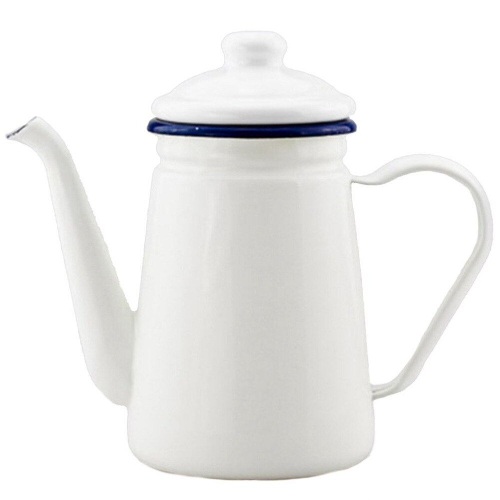 1.1l emaljerad kaffekanna handtekokare induktionsspis gasspis universal kaffekaraff