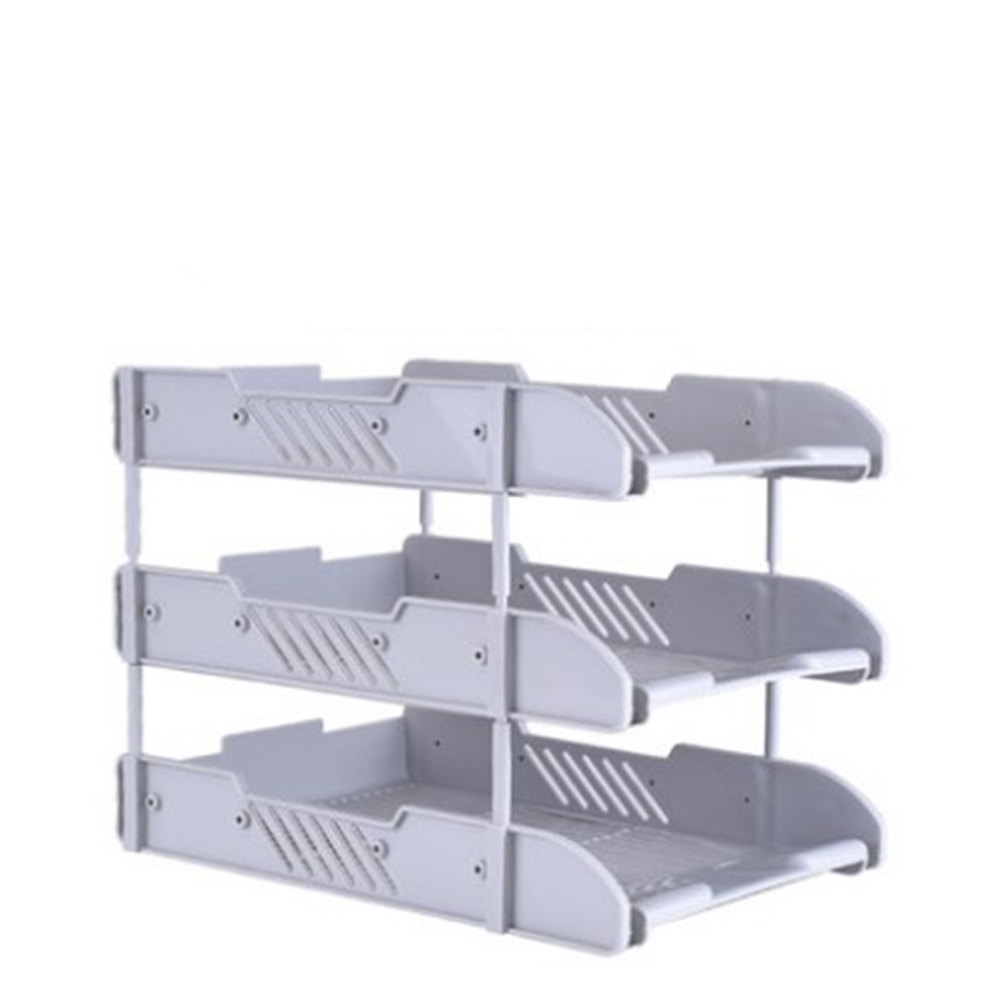 3 Layers Document File Tray Holders Desk Set Book Holder Bookend Organizer A4 Office School Supplies Desk Accessories