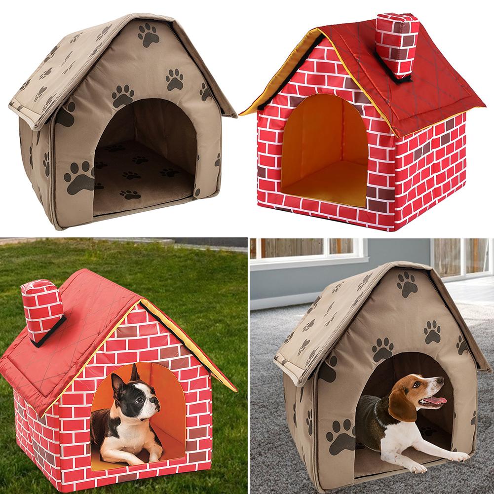 Cão de estimação portátil casa do gato dobrável inverno quente cama do animal de estimação ninho bonito casa forma gato filhote de cachorro canil filhote de cachorro caverna suprimentos
