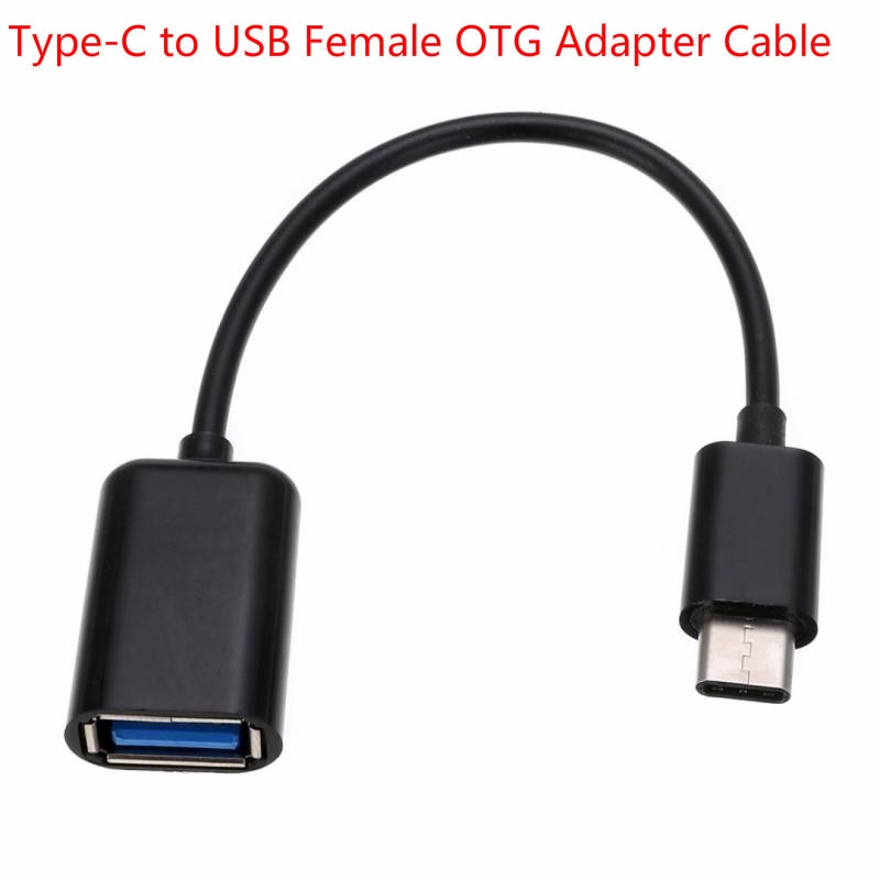 Tipo-c USB 3,1 macho Host a USB hembra Cable adaptador OTG convertidor de carga para teléfonos Android Tablet PC con función de OTG: Black