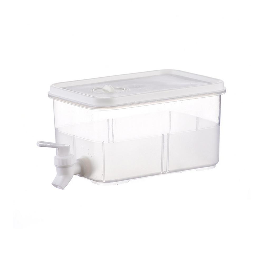 Large Refrigerator Cold Kettle With Faucet Lemonade Bottle Drinkware Kettle Pot Beverage Dispenser Cool Water Bucket Kitchen Box: 3L