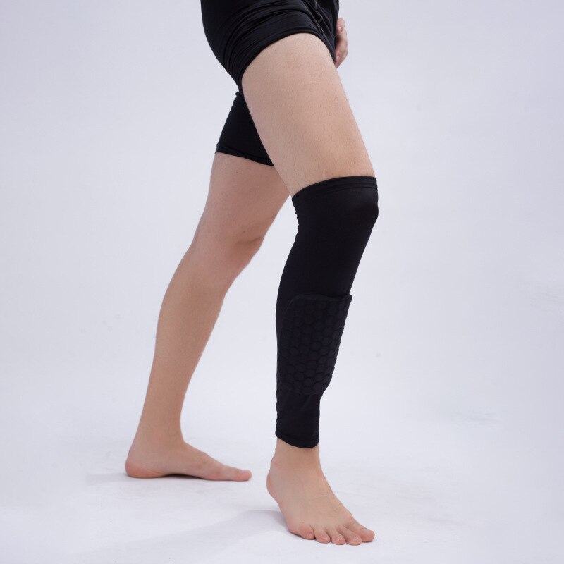 Calentadores deportivos para baloncesto, fútbol, voleibol, Protector de pierna, equipo de protección deportiva, elásticos para correr, color blanco y negro