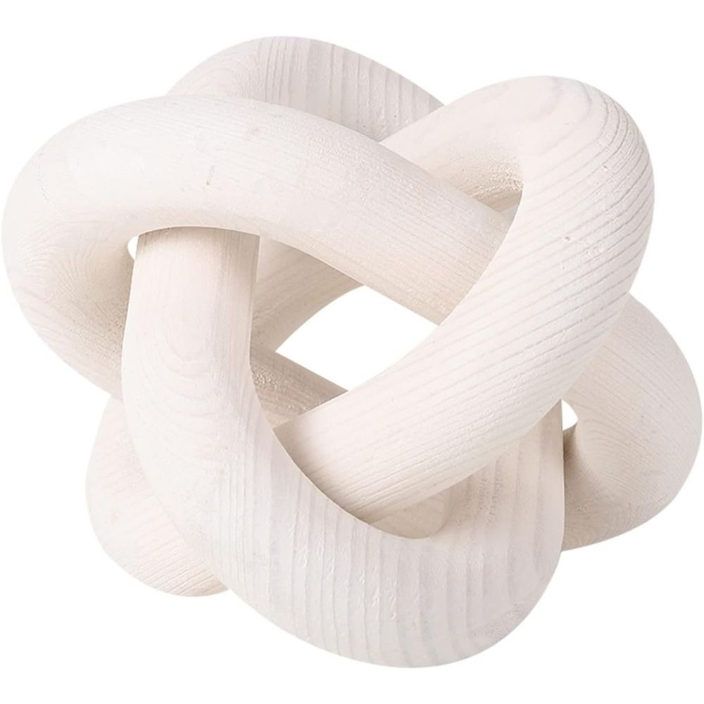 Nudo de madera de pino de 3 eslabones, cadena de madera, estante de decoración, mesa de centro tallada a mano, granja moderna, decoración rústica Bohemia Simple