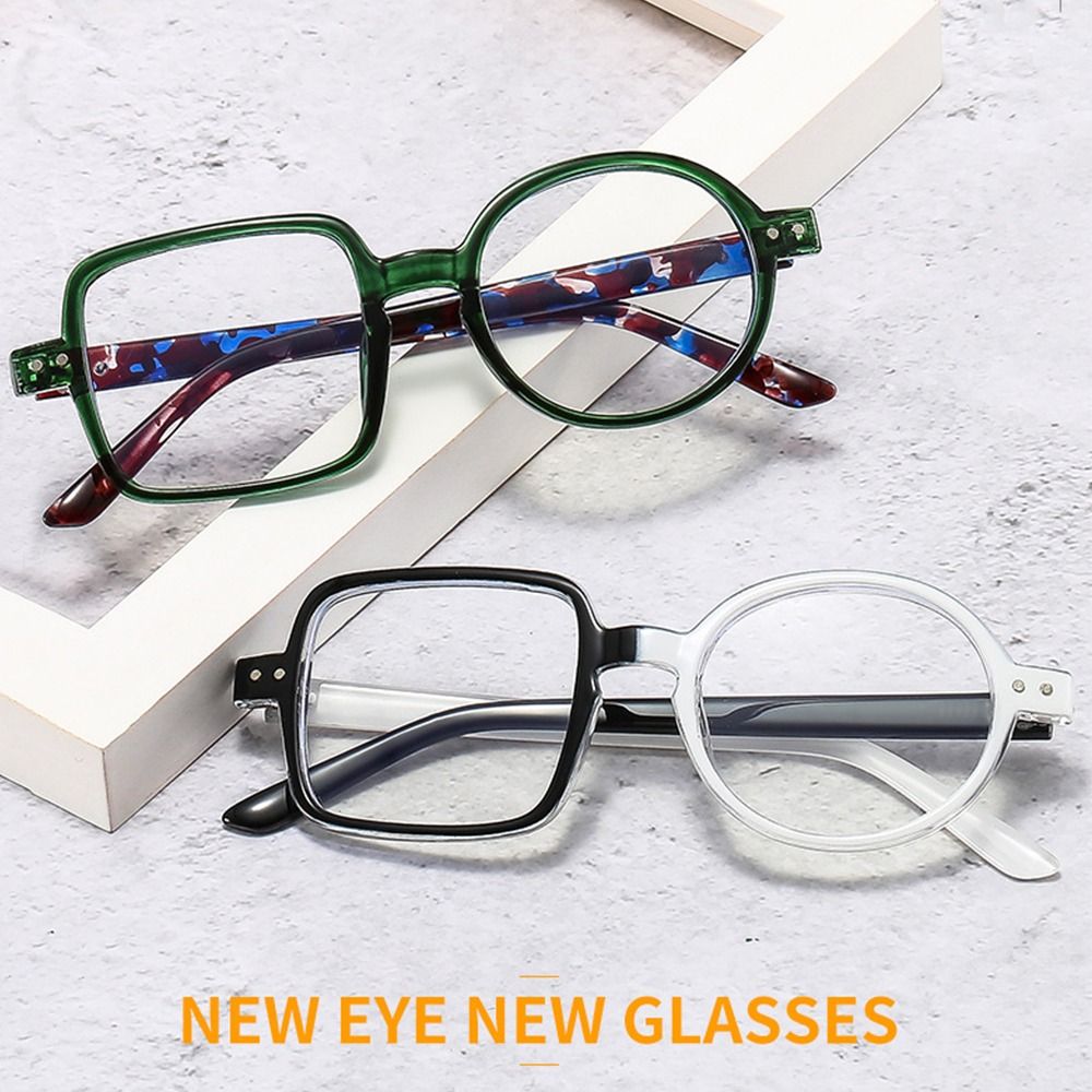 Gafas redondas y cuadradas asimétricas Vintage para hombres y mujeres, gafas de montura óptica de gran tamaño, nueva , 2023