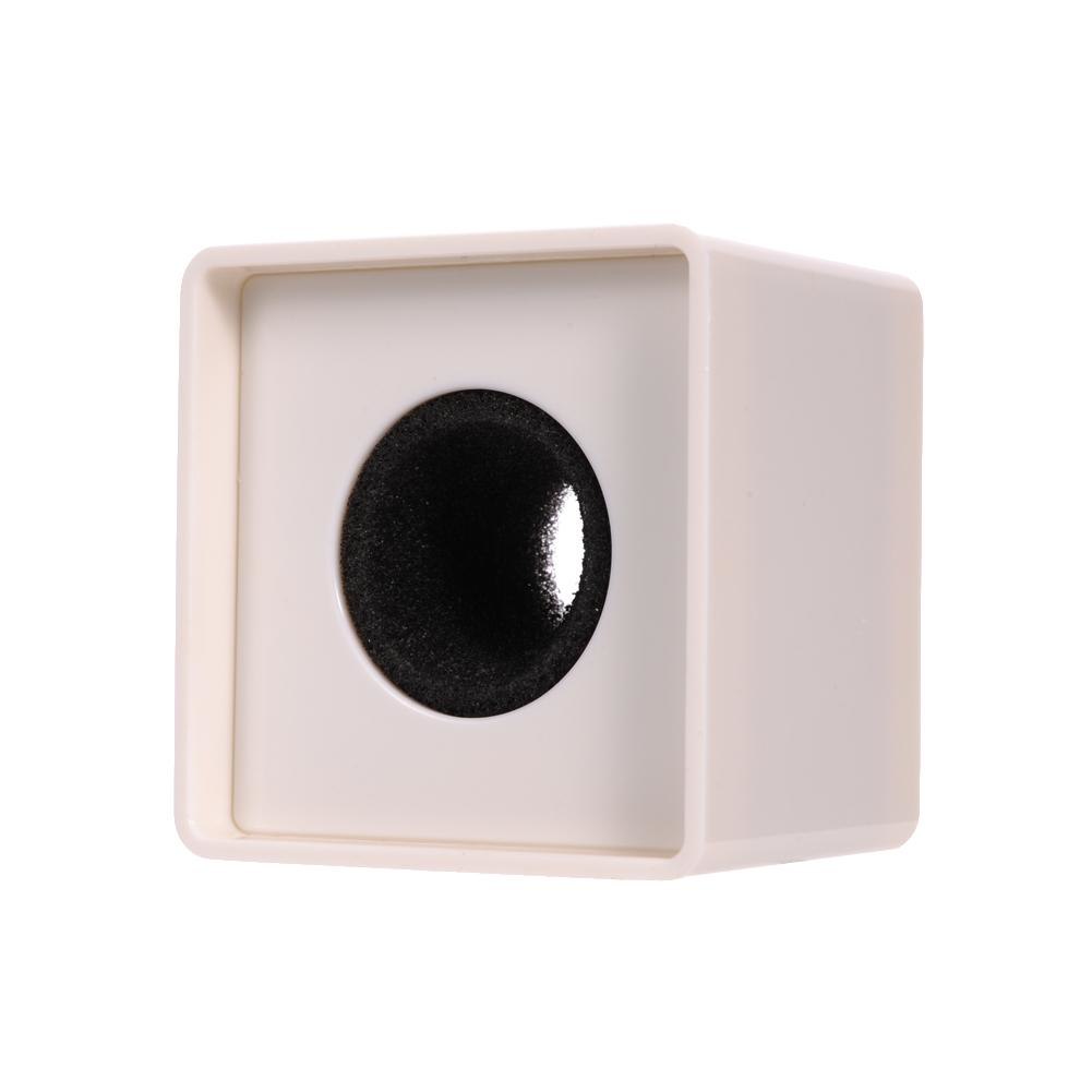 40mm Hole TV Crew Interview Microphone Square Cube Handheld Microphone ABS Material: White