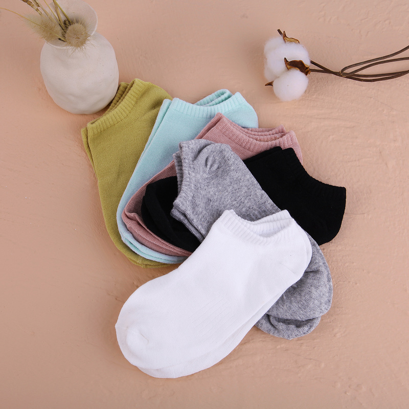 1 Paar Zomer Snoep Kleur Korte Vrouwen Sokken Toevallige Snoep Kleur Puur Katoen Enkelsokken Low Cut Boot Sokken dames Sokken