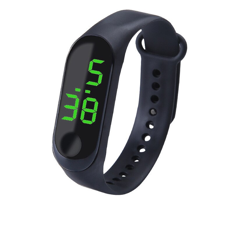 Creatieve Groene Display Kinderen Horloges Sport Waterdichte Led Kinderen Horloges Jongens Digitale Klokken Voor Meisjes Beste Cadeau Reloj Niño: black