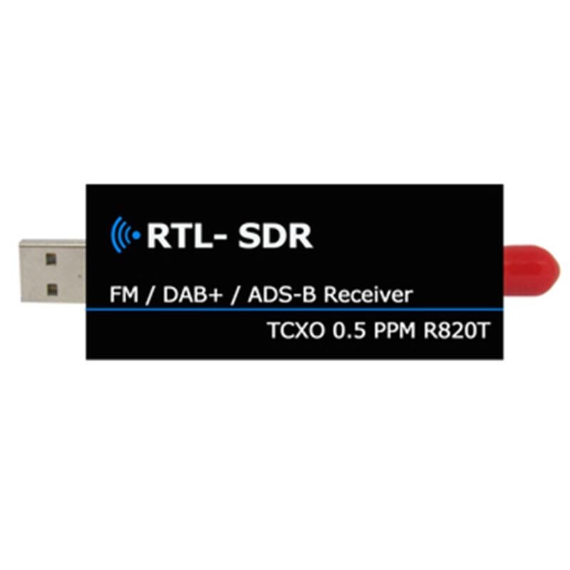1Set Zwart RTL2832u Rtl Sdr Wireless Radio Receiver R820t2 Usb RTL-SDR Dongle Met Sma Antenne