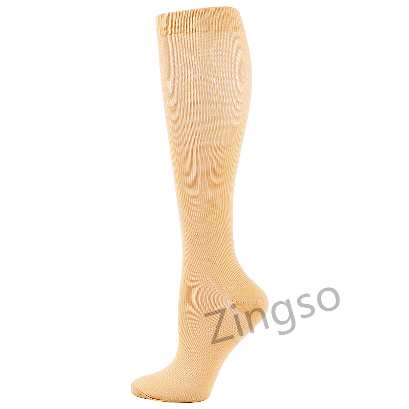 Compressie Sokken Knielen Hoog 30 Mmgh Vrouwen Mannen Compressie Kous Beste Voor Atletische Oedeem Diabetische Vlucht Sokken Scheenbeenspalken: XXL / Black