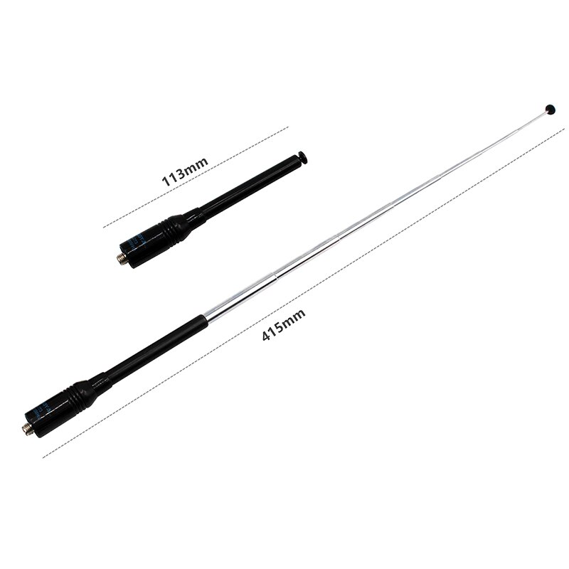 För baofeng uv -5r uv -b5 82 antenn 2.15db/3.0db sma-kvinnlig svart na -773 bf-888s radio utdragbar / sträckt