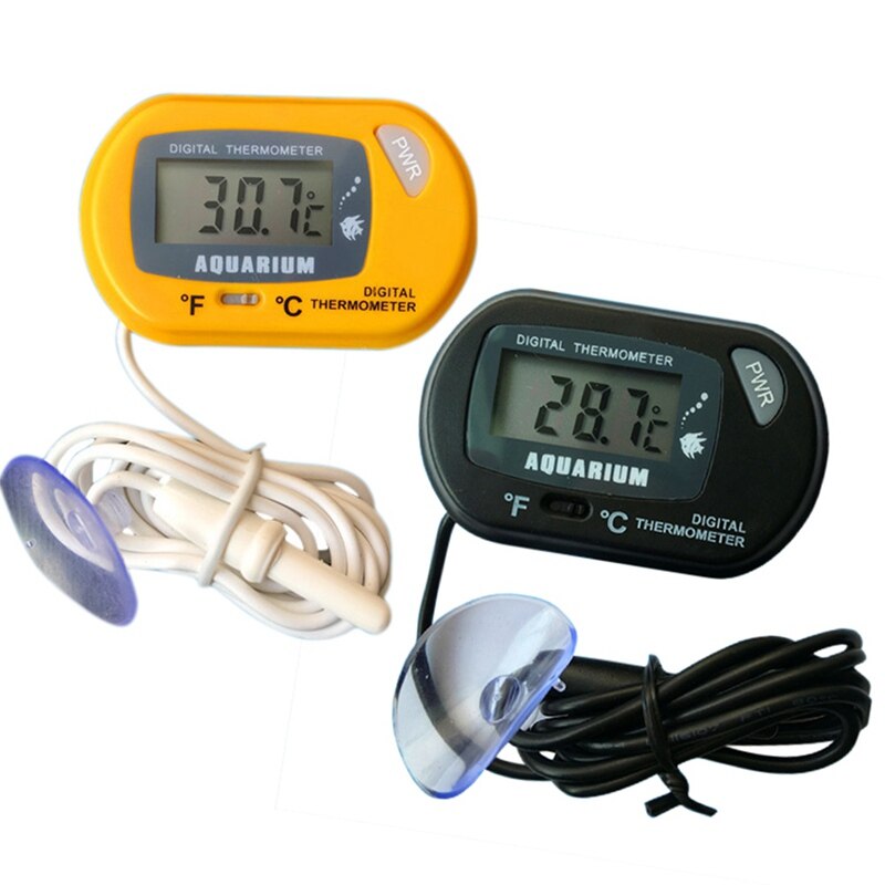 Aquarium Thermometers Lcd-scherm Sensor Aquarium temperatuurregeling Aquarium reptiel Zuignap Soort Duiken Pet Top