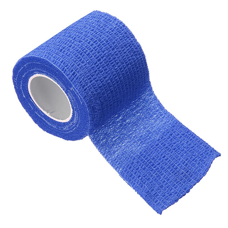 Selvklæbende elastisk bandage 4.5m farverigt sportsbånd til knæstøttepuder finger ankel palme skulder: Blå