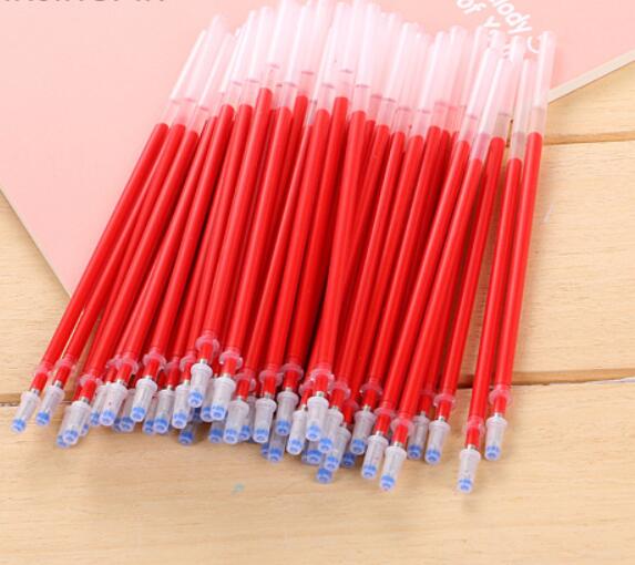 20 pcs/lot Gel Pen Refill 0.5mm Red Blue Black Signature Ink Refills Office School Stationery Writing Supplies: Red
