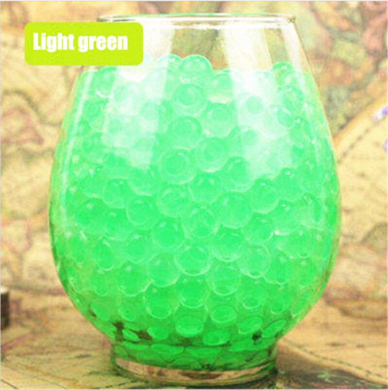 Cuentas de agua de polímero de hidrogel para decoración de boda, bolas de agua para cultivo, decoración con macetas y barro para el hogar, 1000 Uds., 7zSH760: light green